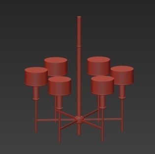 Jonathan Browning Modern Chandelier 3D model_4