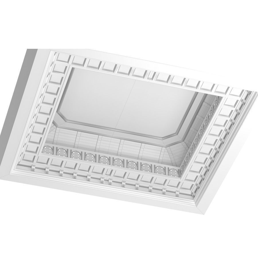 Ceiling in oriental style Arabic ceiling set 3D model_3