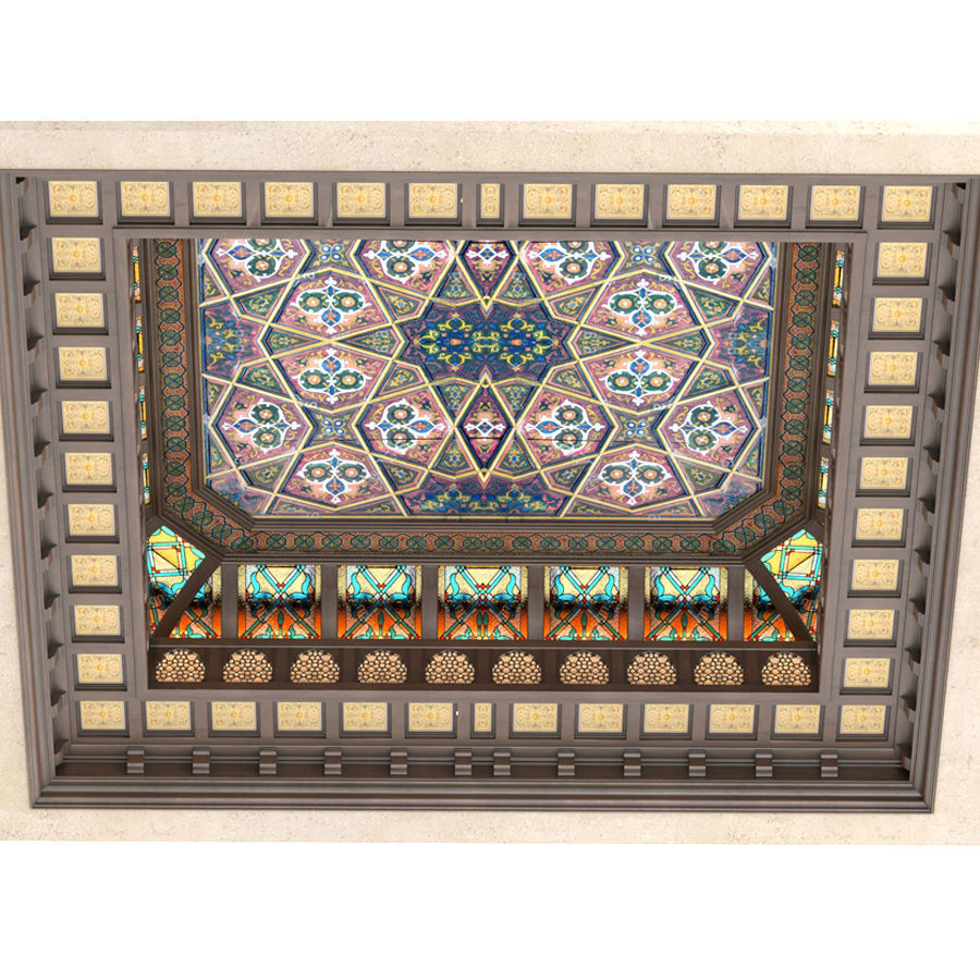 Ceiling in oriental style Arabic ceiling set 3D model_2