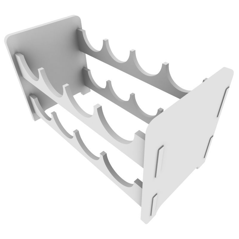 Wine Rack 3D model_3