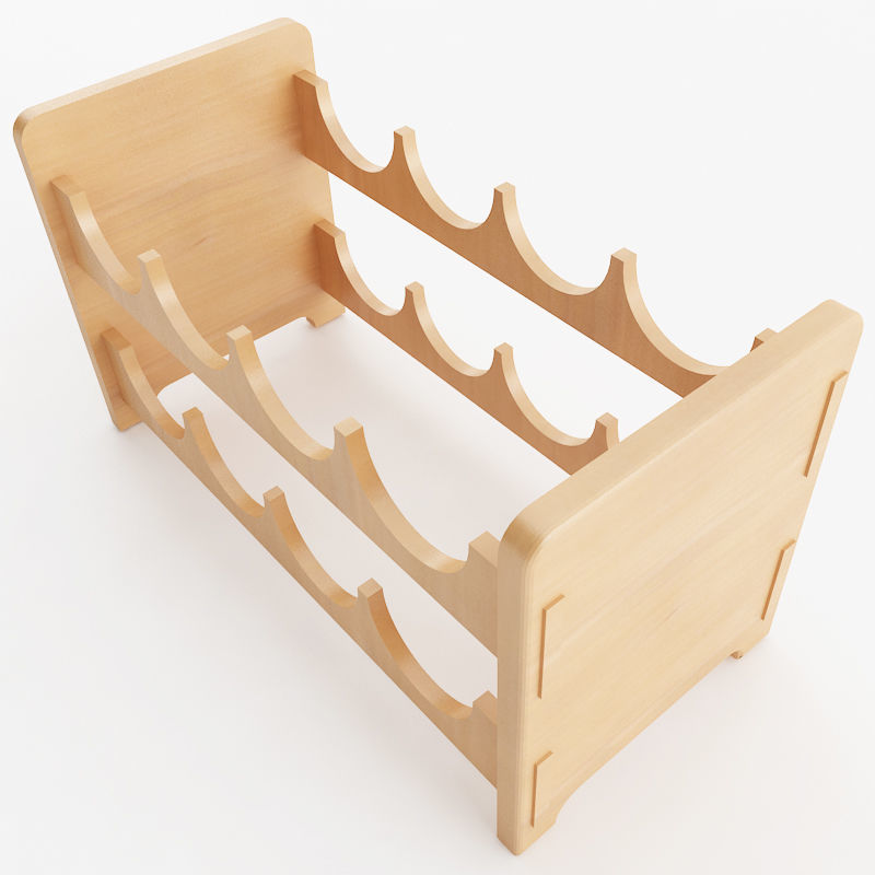 Wine Rack 3D model_1