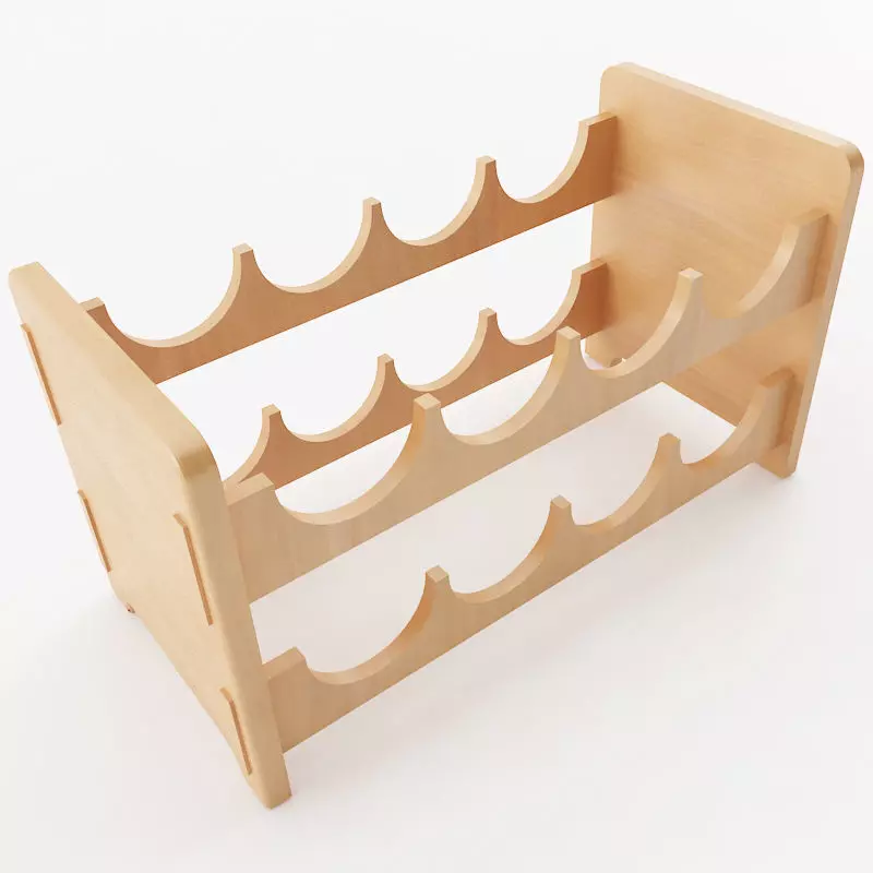 Wine Rack 3D model_0