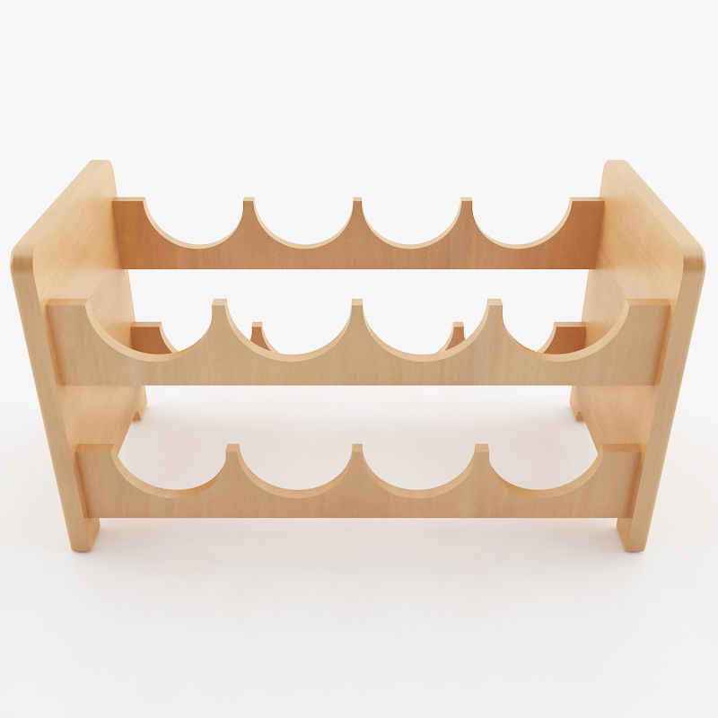 Wine Rack 3D model_2