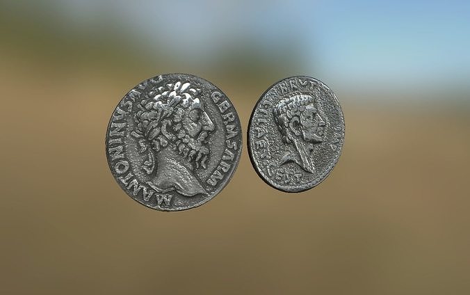 Roman Coins Low-poly 3D model