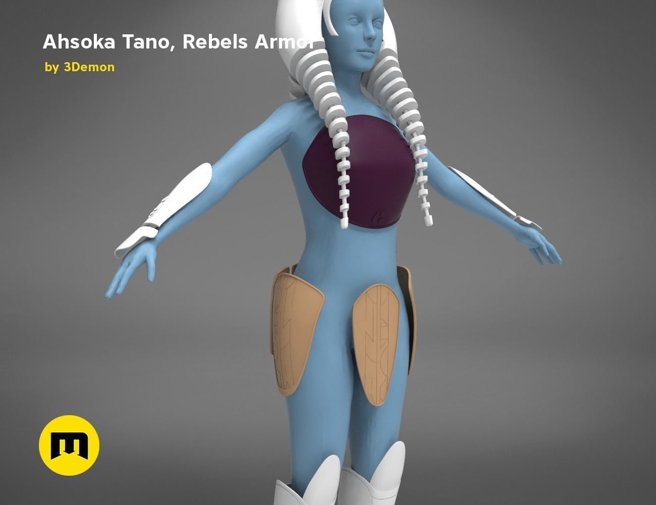 Ahsoka Tano - Rebels Armor 3D print model_4