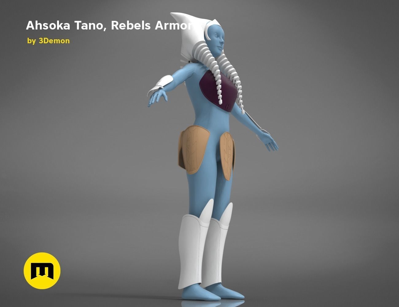 Ahsoka Tano - Rebels Armor 3D print model_3