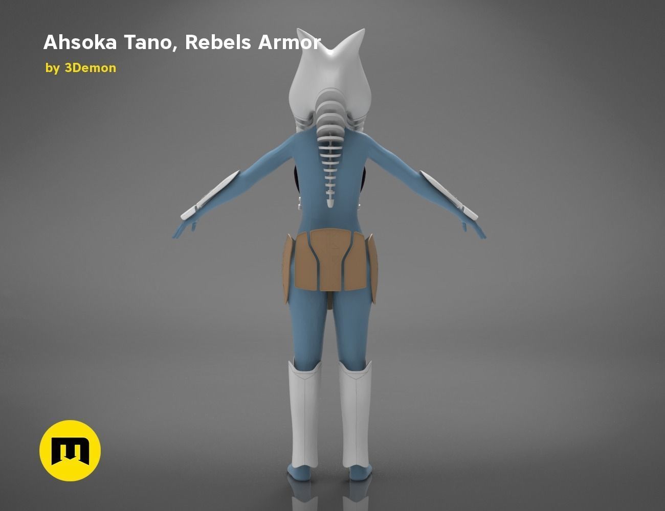 Ahsoka Tano - Rebels Armor 3D print model_5