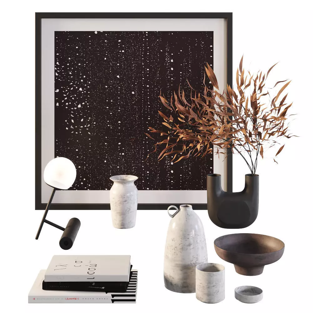 Decorative set 8 Low-poly 3D model