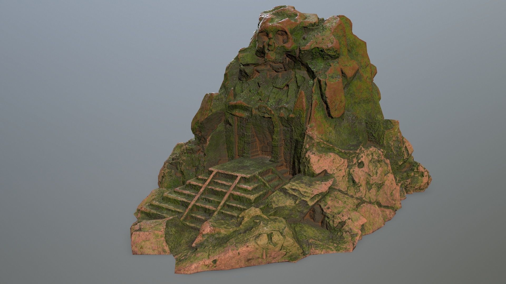 skull gate  Low-poly 3D model_9