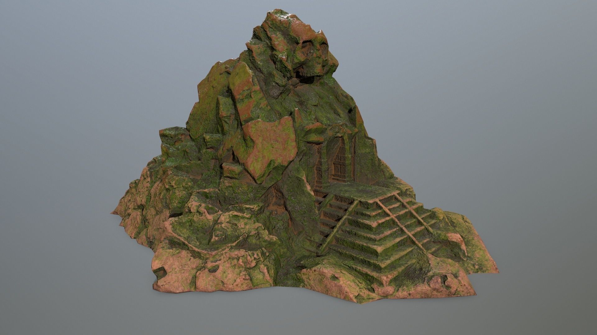 skull gate  Low-poly 3D model_1