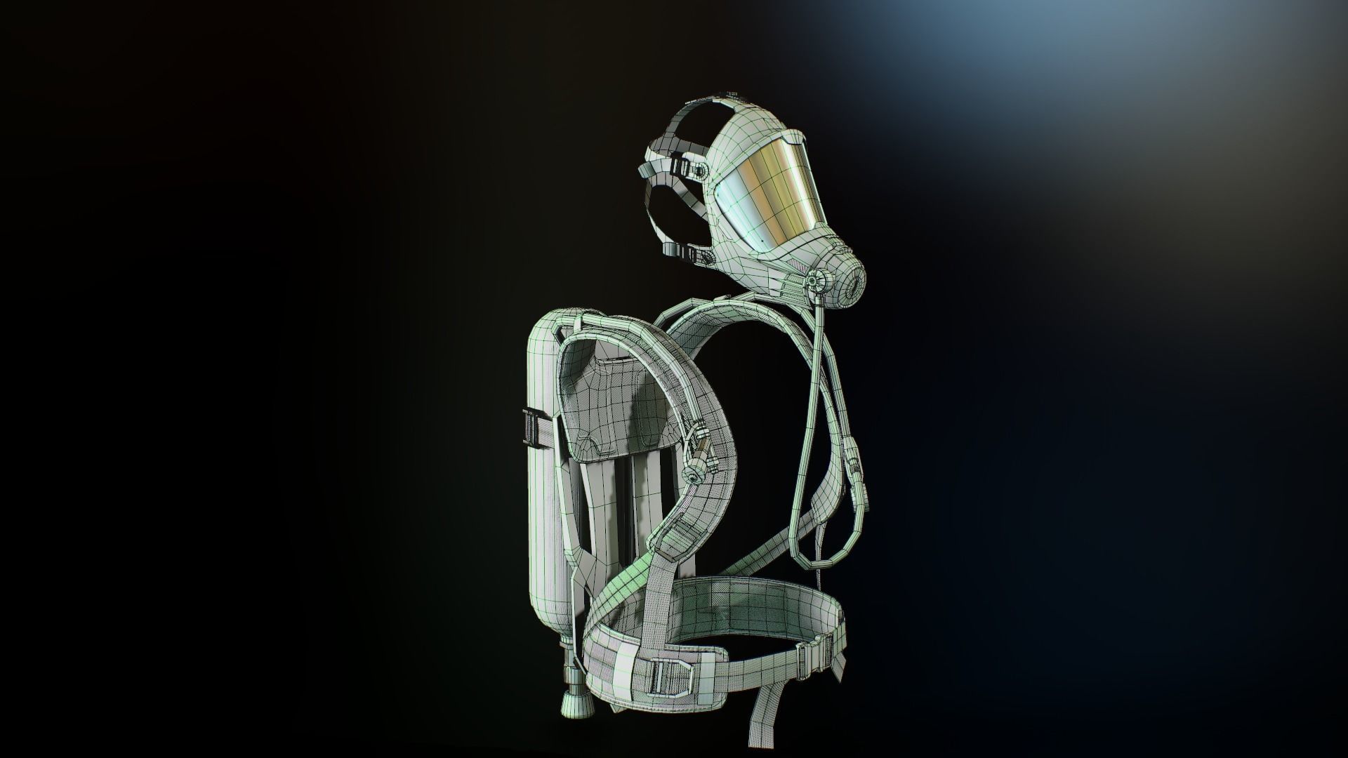 MSA M1 Breathing system Low-poly 3D model_15