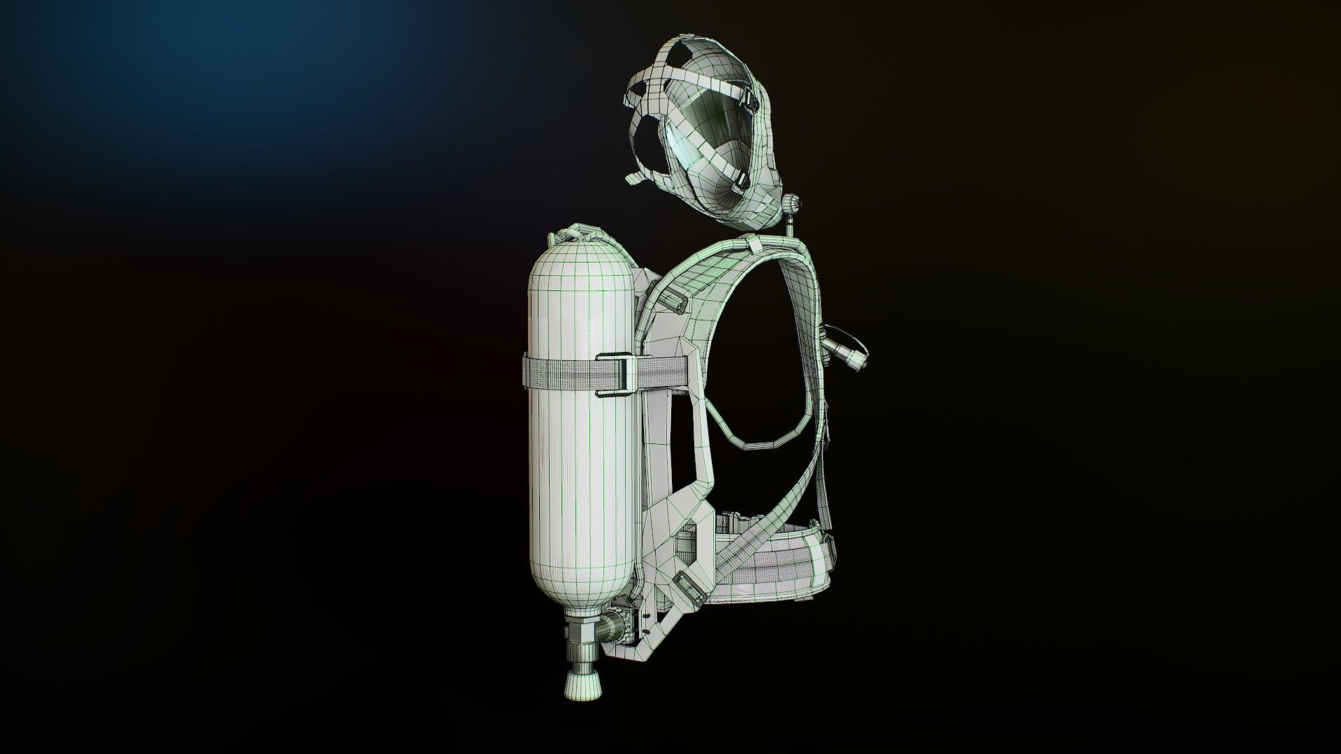 MSA M1 Breathing system Low-poly 3D model_20