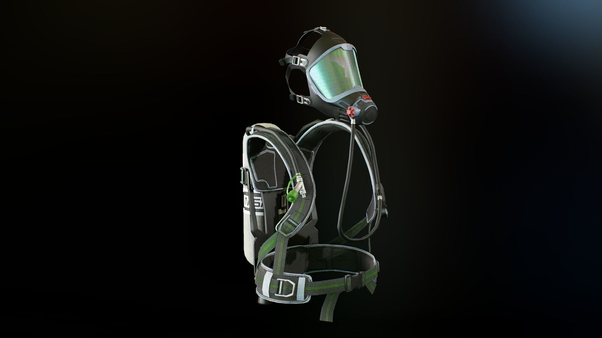 MSA M1 Breathing system Low-poly 3D model_13