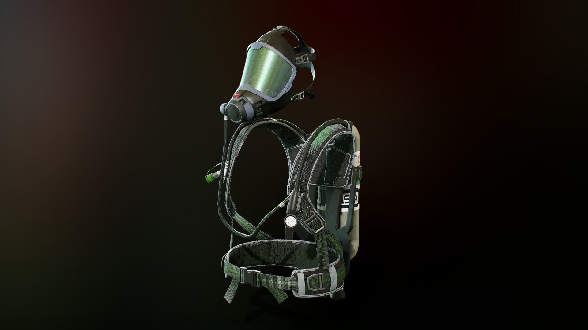 MSA M1 Breathing system Low-poly 3D model_17