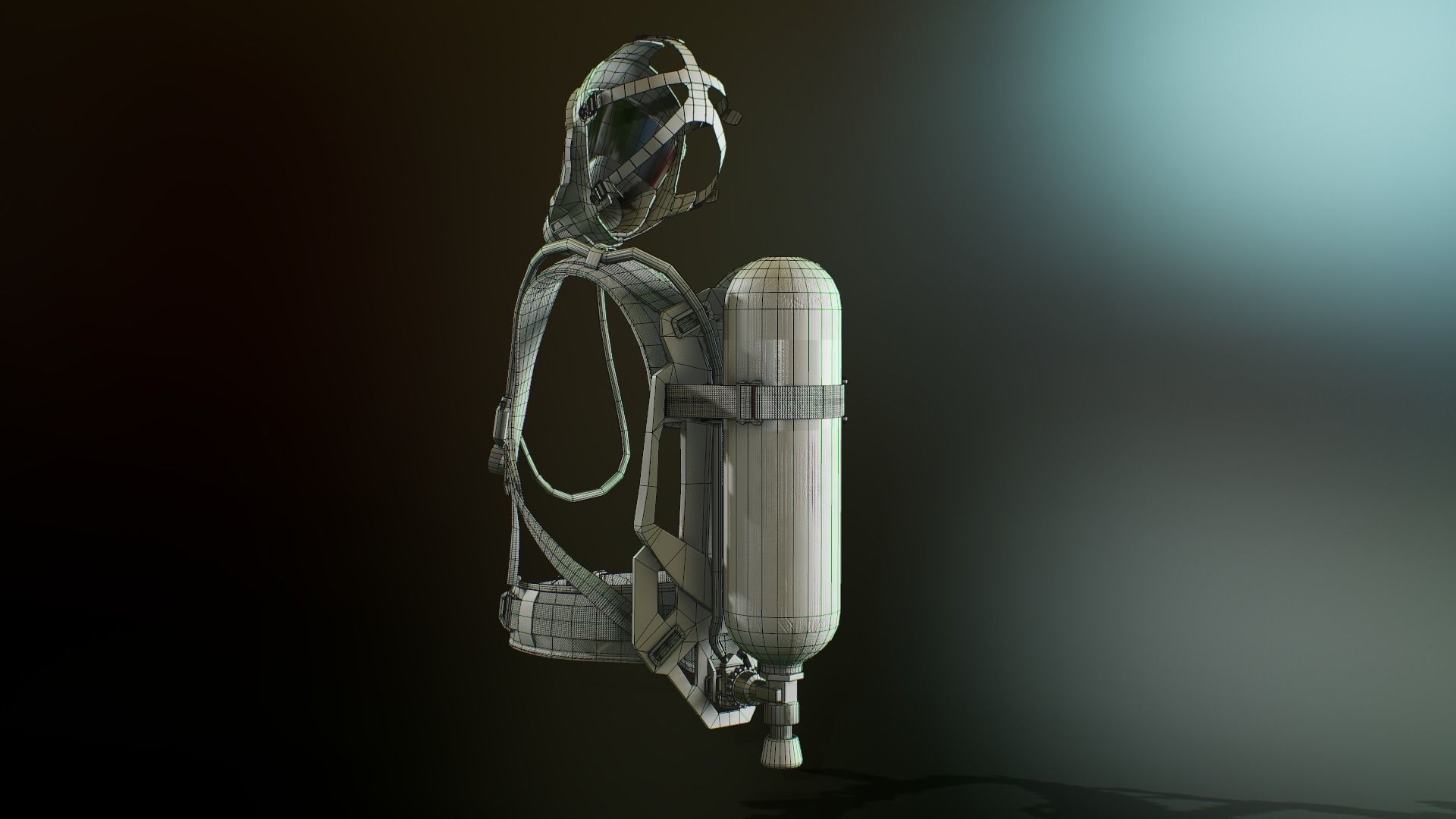 MSA M1 Breathing system Low-poly 3D model_18