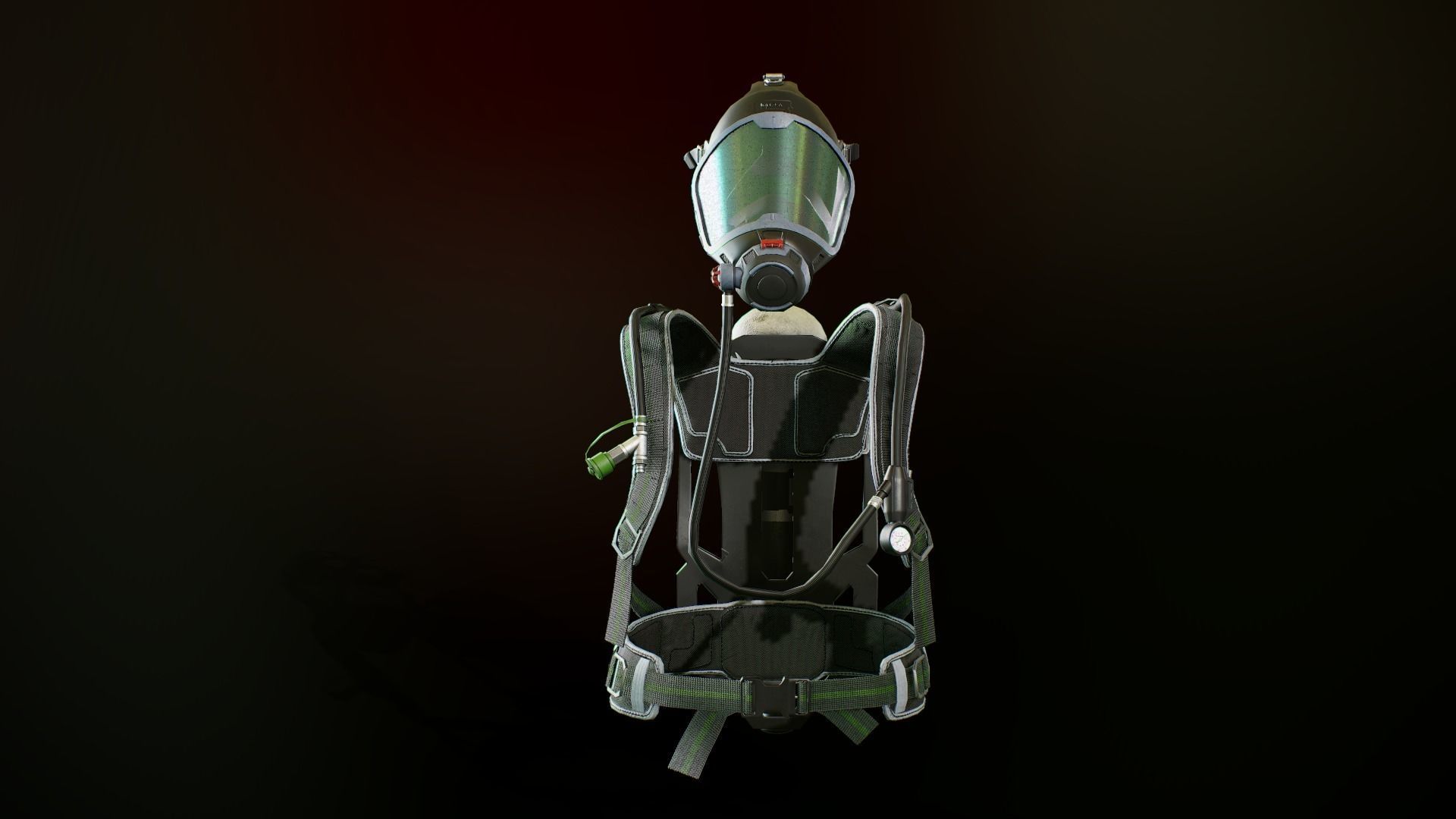 MSA M1 Breathing system Low-poly 3D model_14
