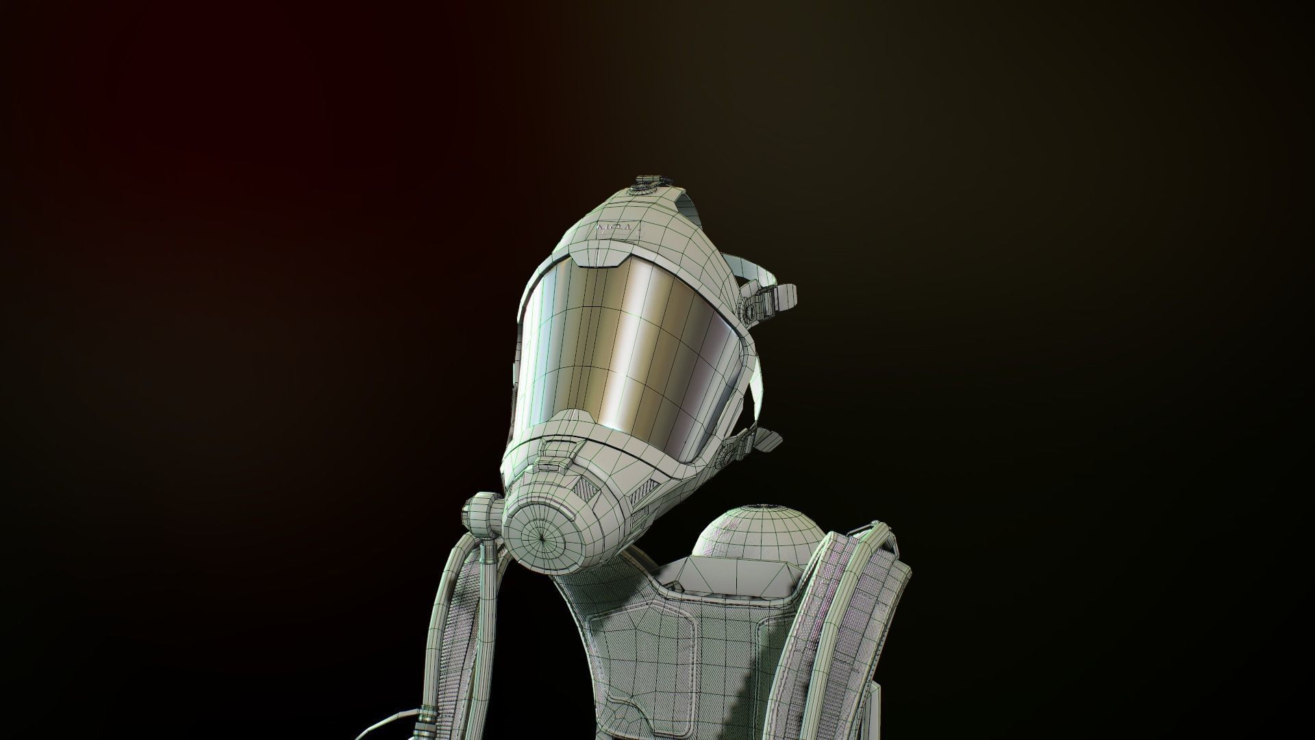 MSA M1 Breathing system Low-poly 3D model_19