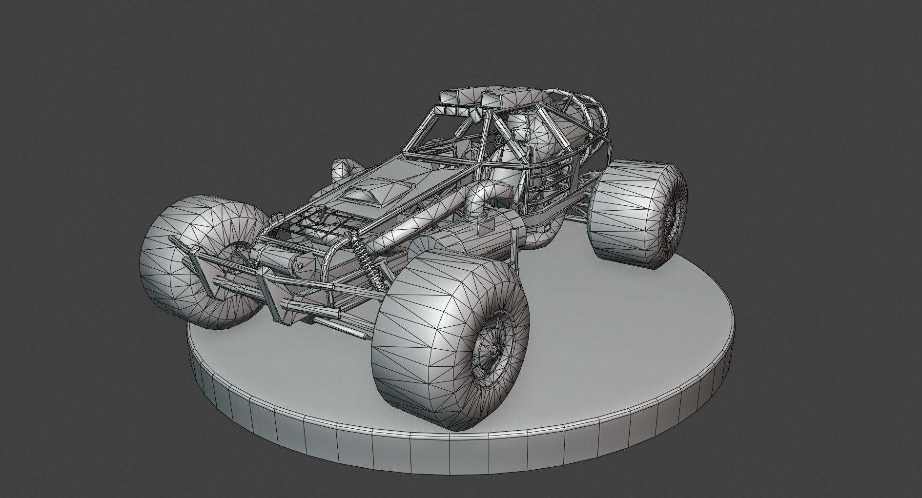 Post-Apo Dune Buggy ATV Low-poly 3D model_7
