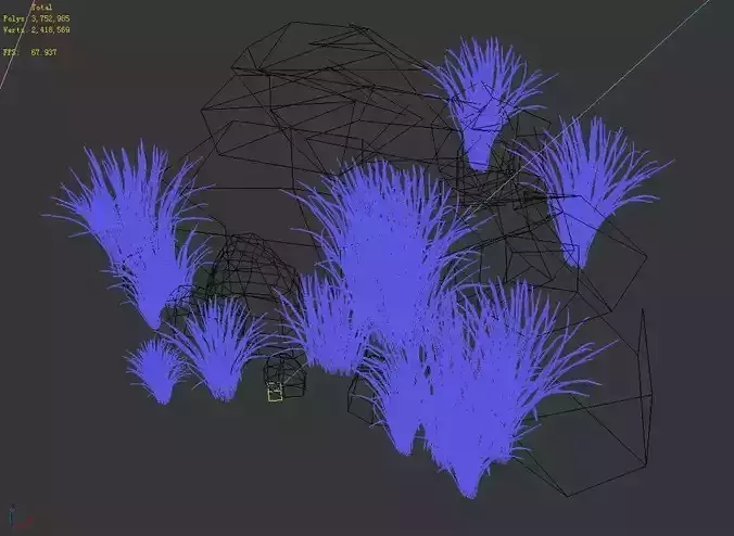 Bushes - Crushed Stone 06 3D model