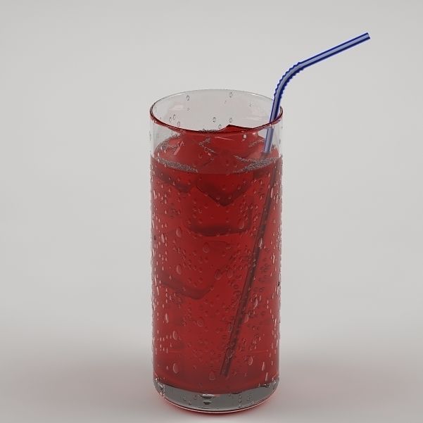 Drink 02 Soda with cherry syrup 3D model_2