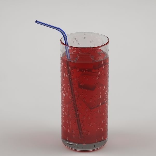 Drink 02 Soda with cherry syrup 3D model_1