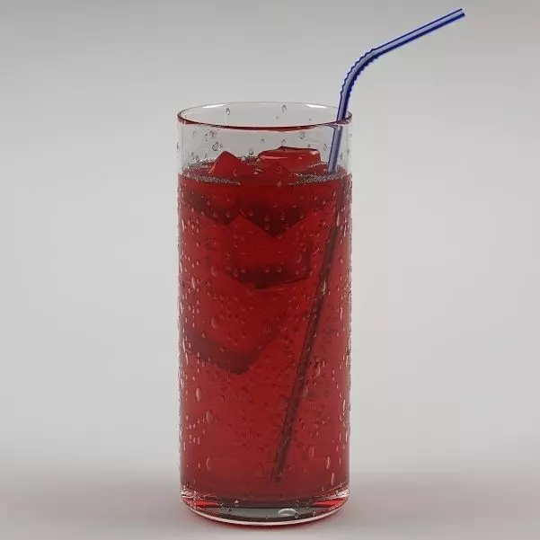 Drink 02 Soda with cherry syrup 3D model_0