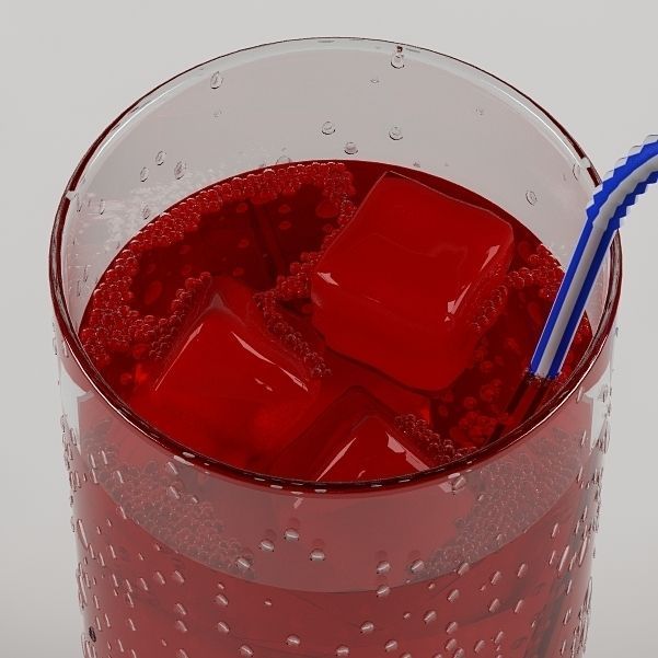 Drink 02 Soda with cherry syrup 3D model_3