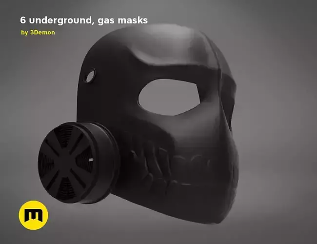 Laughing Gas Mask - 6 underground 3D print model