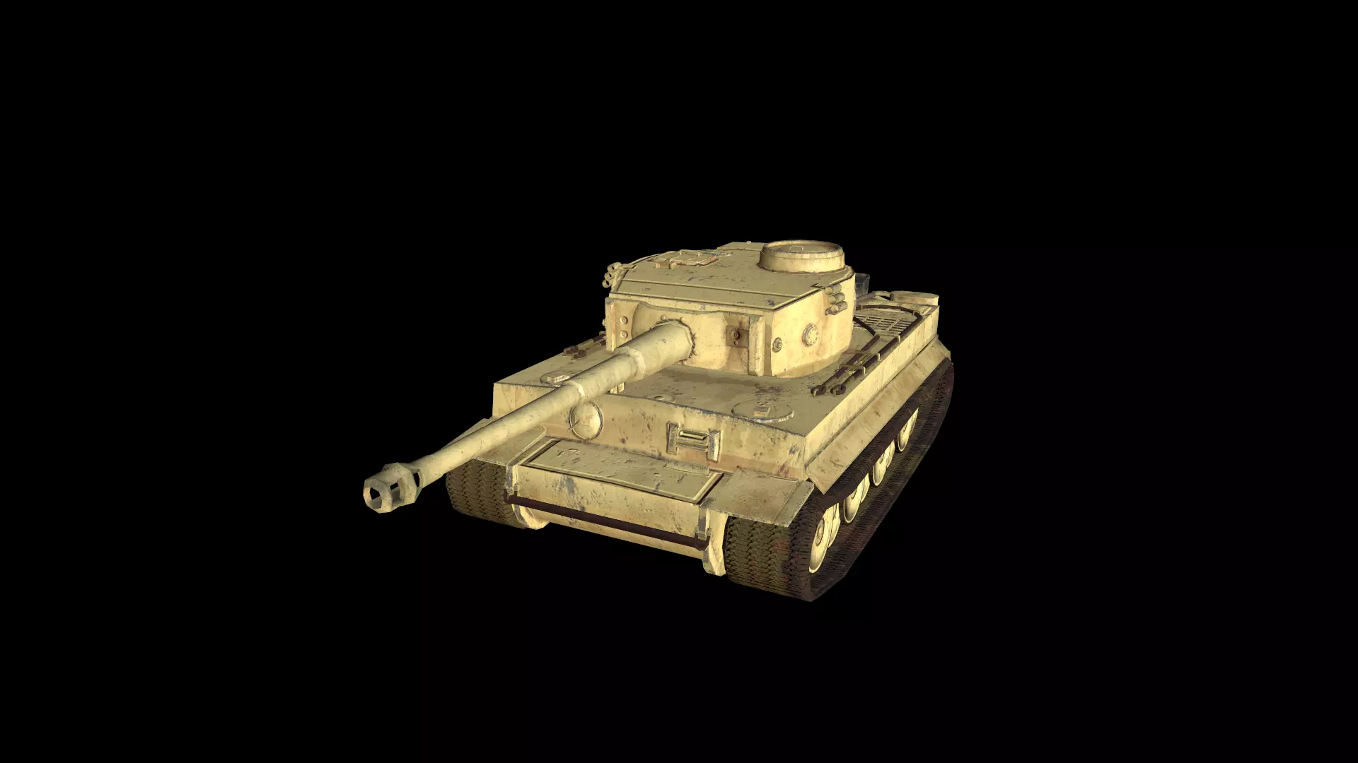 WWII Tiger 1 Tank Free low-poly 3D model
