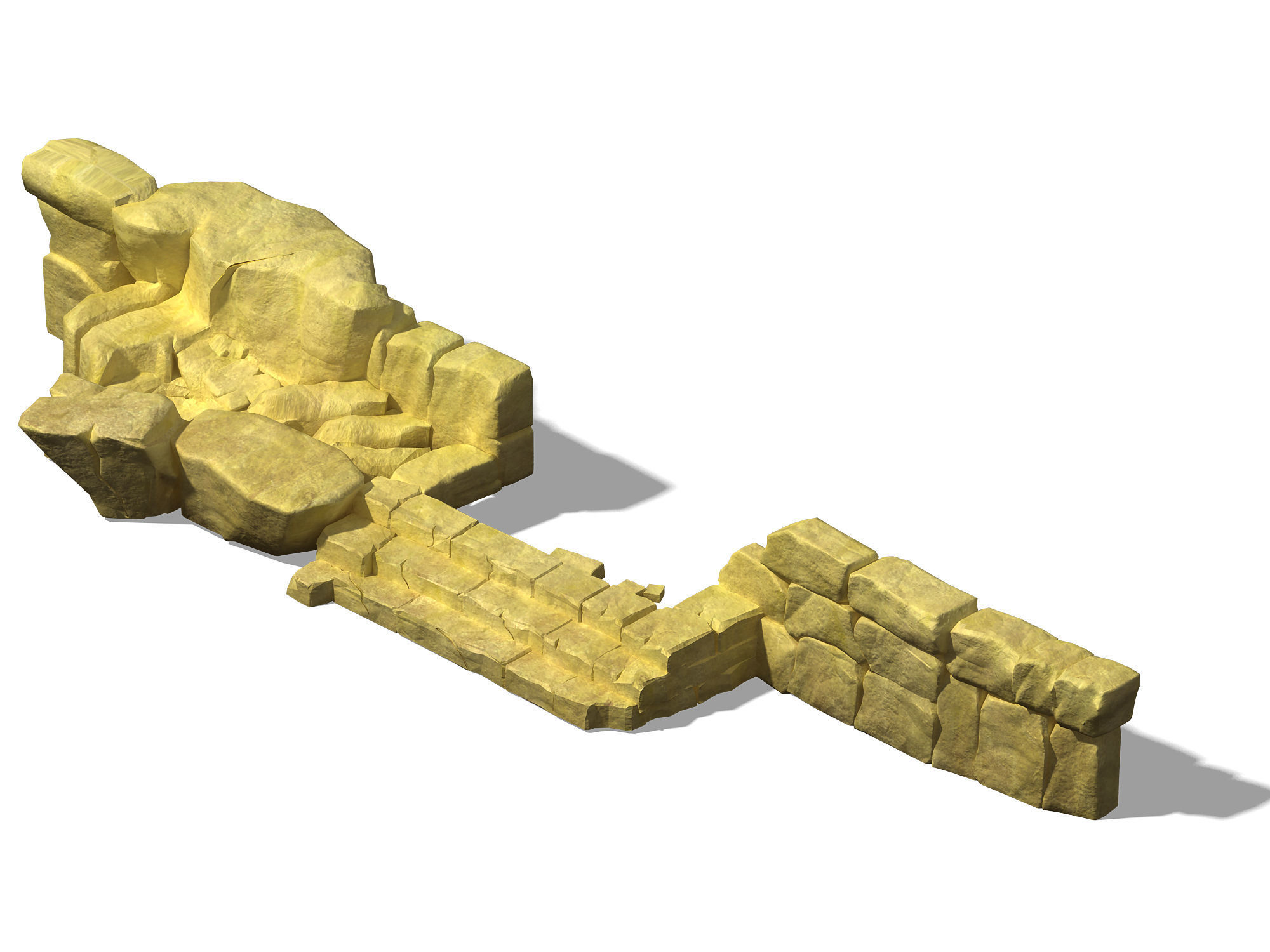 City - Stone Ladder 3D model_1
