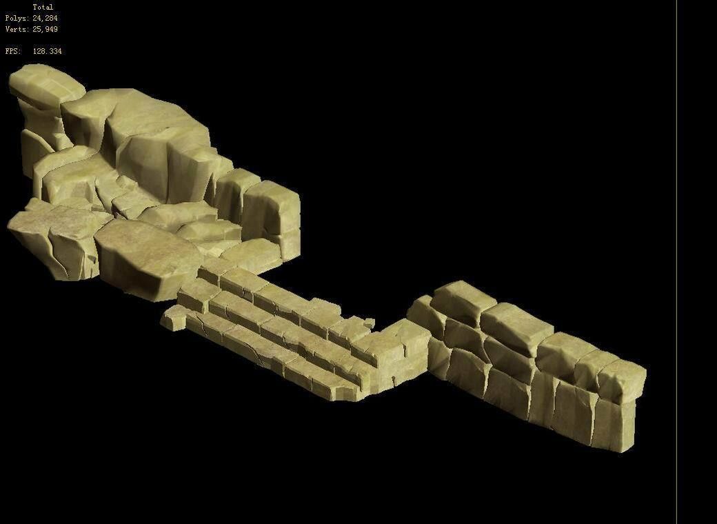 City - Stone Ladder 3D model_4