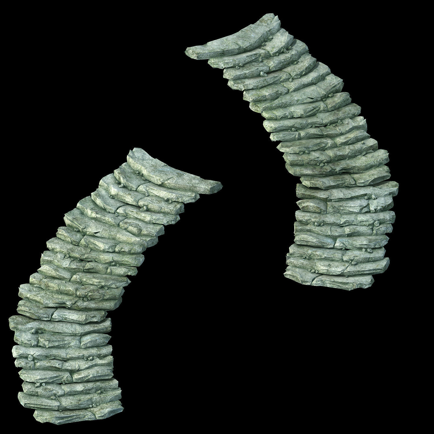 Mountain - stone staircase 12 3D model_1