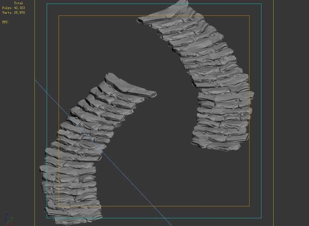 Mountain - stone staircase 12 3D model_5