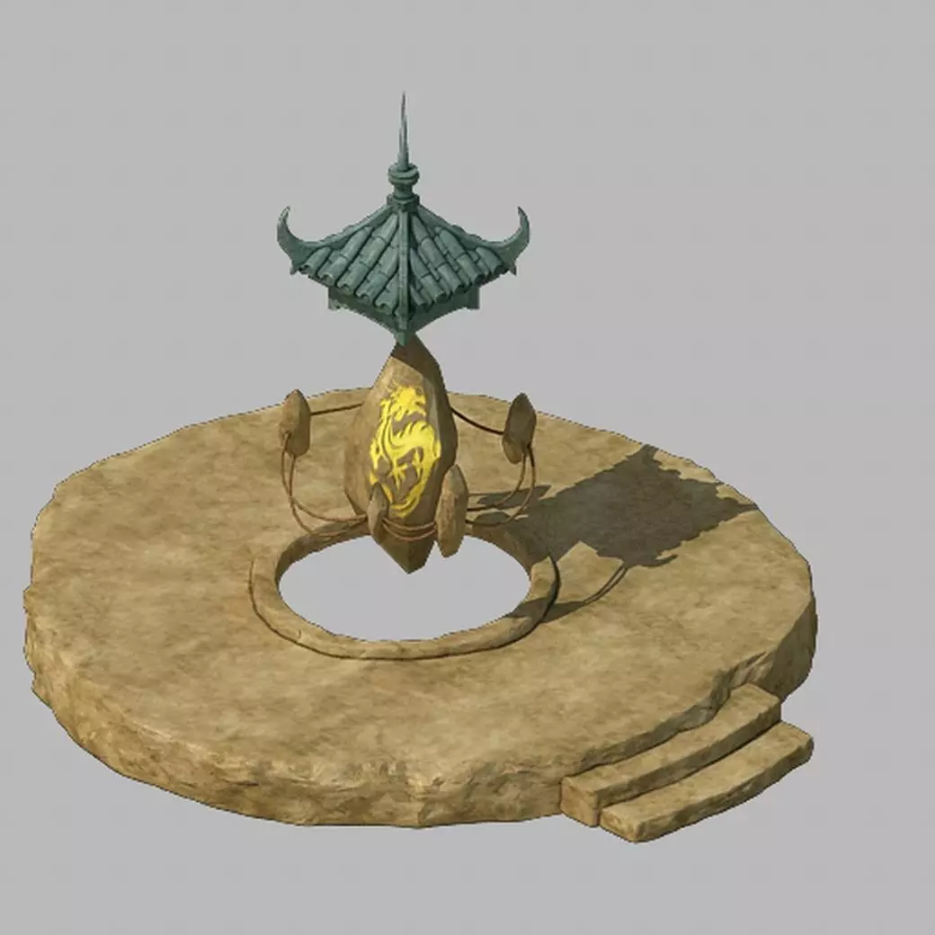Taoist - gossip Tai Chi - Road furnace 3D model_0
