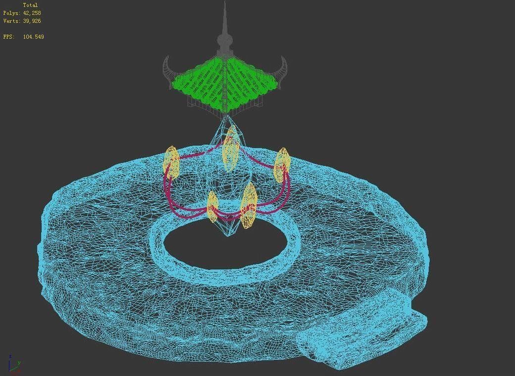 Taoist - gossip Tai Chi - Road furnace 3D model_4