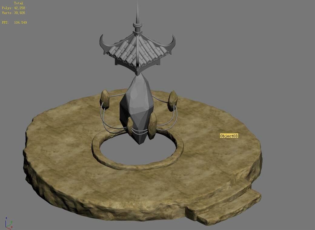 Taoist - gossip Tai Chi - Road furnace 3D model_5