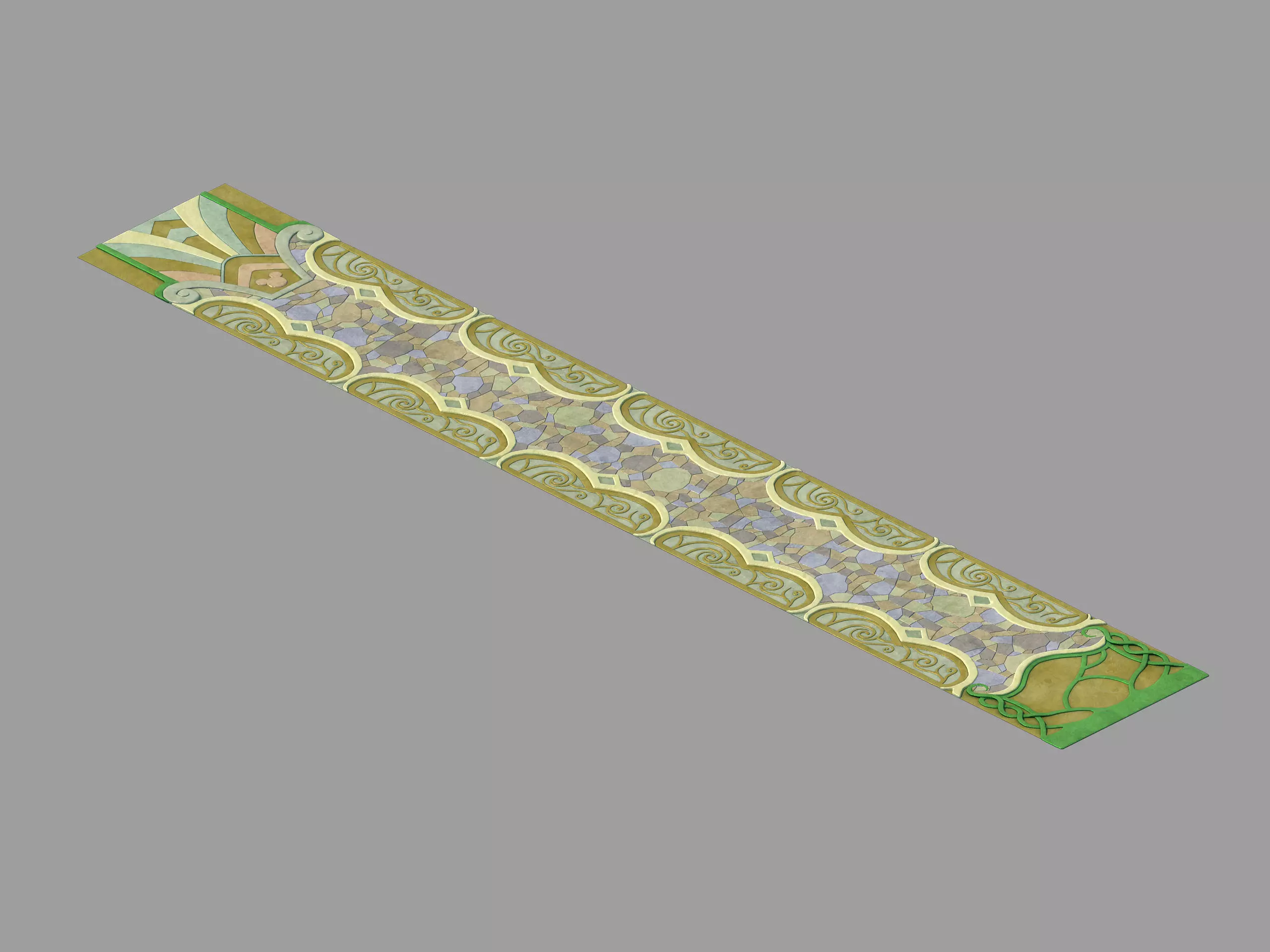 Disney main city - ground surface 01 3D model_0