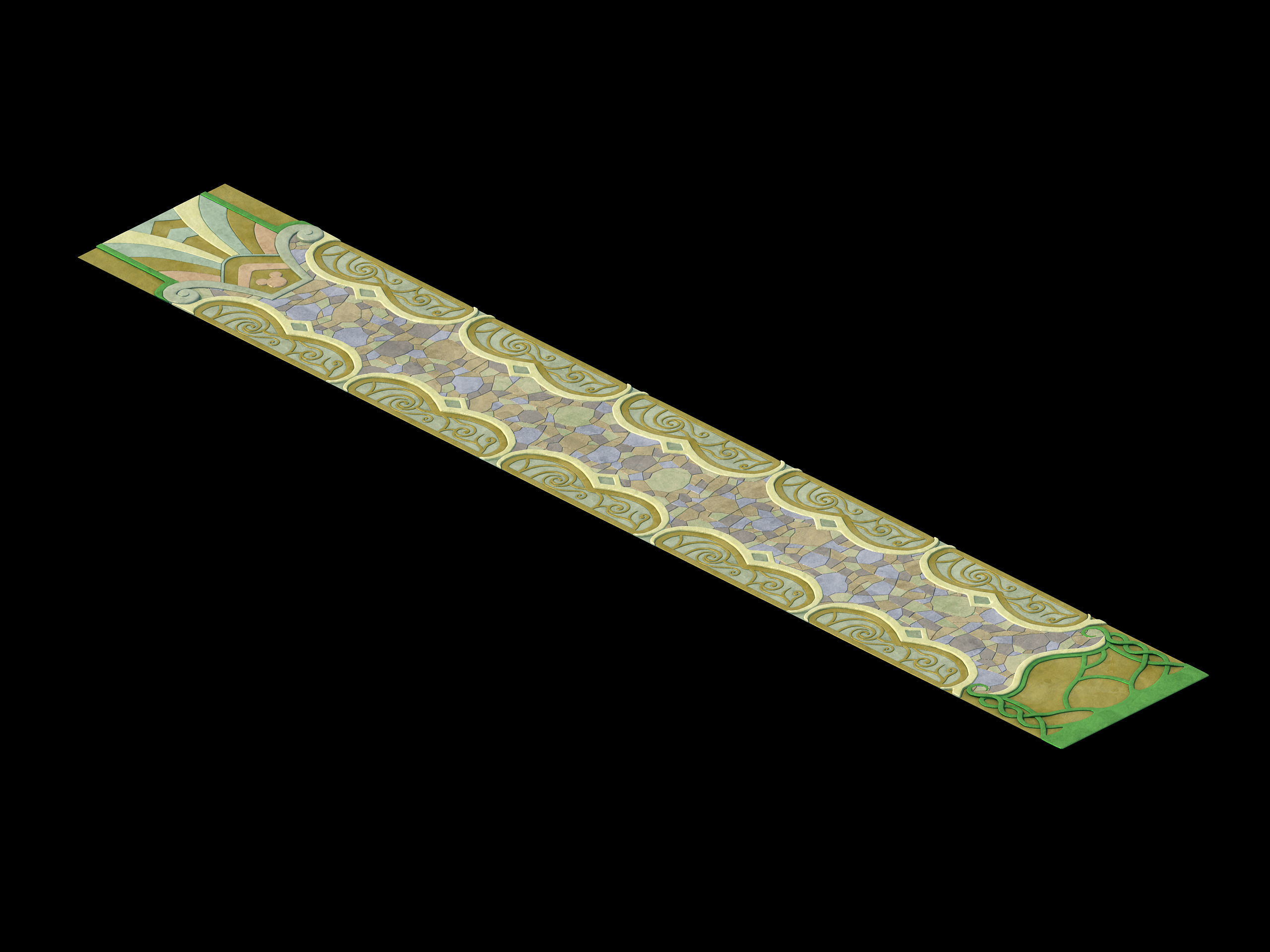 Disney main city - ground surface 01 3D model_1