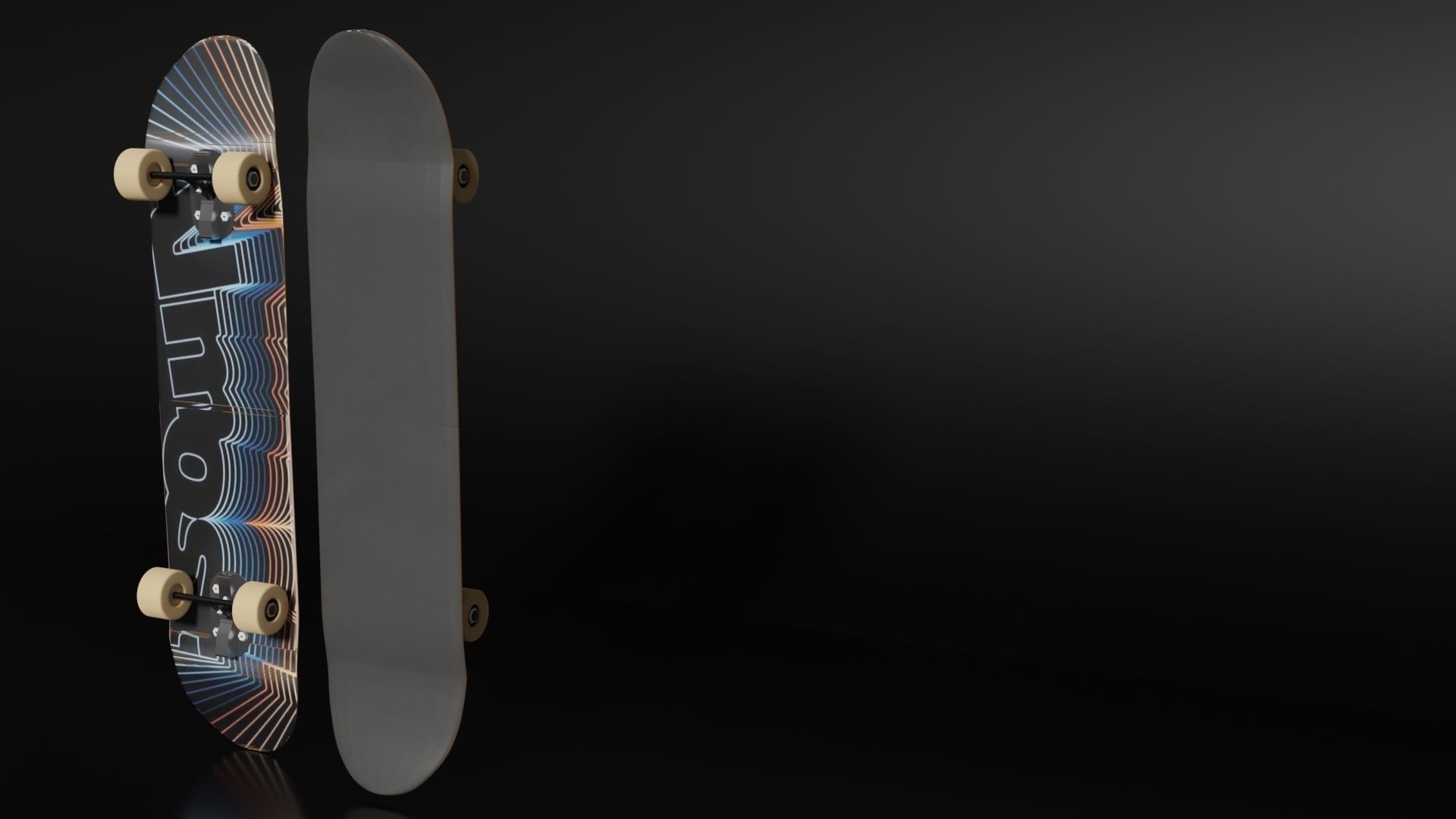 5 Skateboard Pack Low-poly 3D model_1