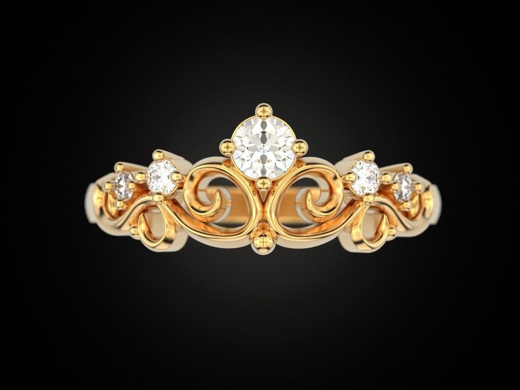 Engagement ring 22 3D print model_2