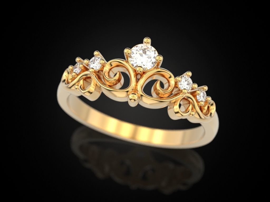 Engagement ring 22 3D print model_1