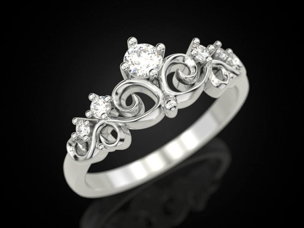 Engagement ring 22 3D print model_4