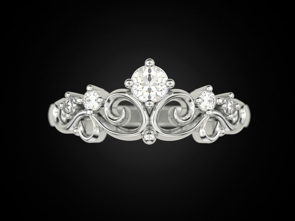 Engagement ring 22 3D print model_6