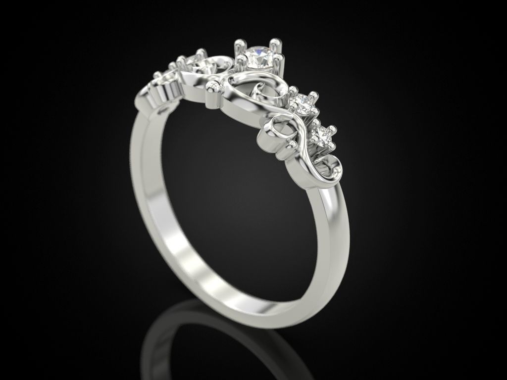 Engagement ring 22 3D print model_7