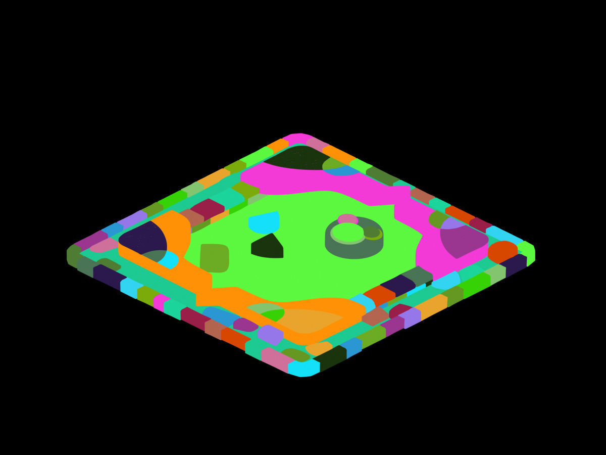 Disney main city - floor 01 3D model_2