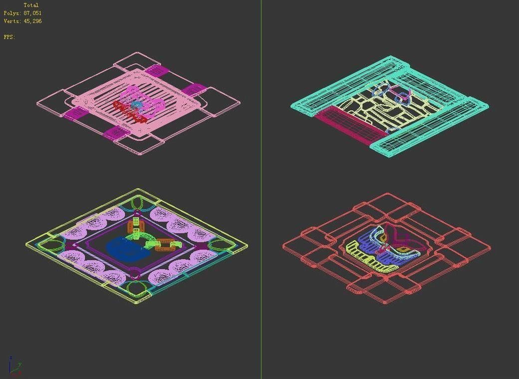 Disney main city - surface pattern 02 3D model_3