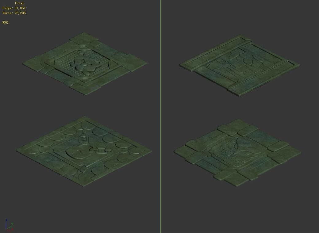 Disney main city - surface pattern 02 3D model_4