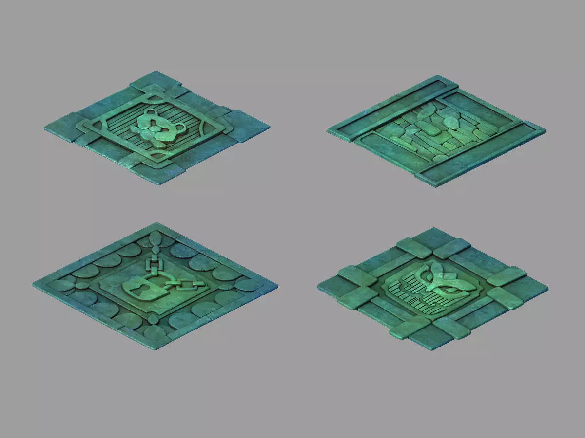 Disney main city - surface pattern 02 3D model_0