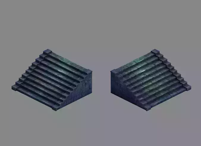 Disney main city - underground palace stairs 02