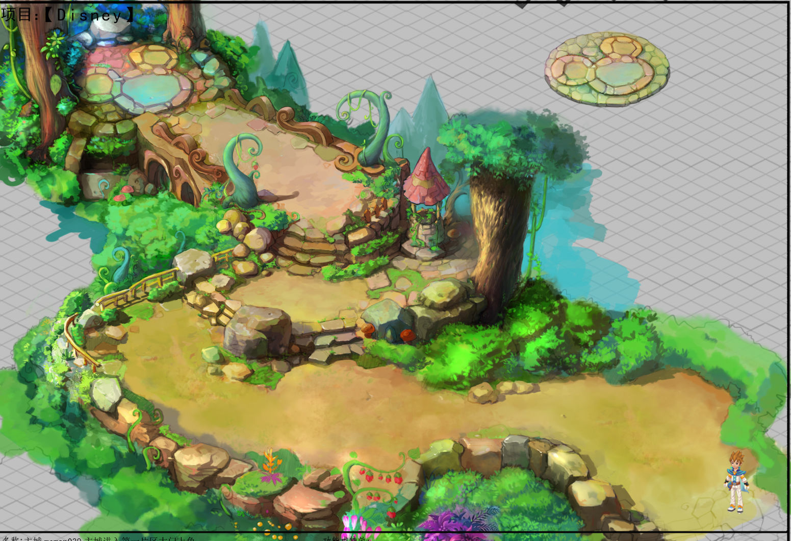 Disney main city - Ground 03 3D model_4